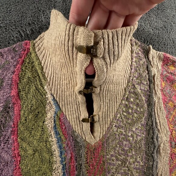 COOGI Classic Authentic Women Sweater Knit Linen Cotton Medium Colorful Multi - Picture 7 of 16